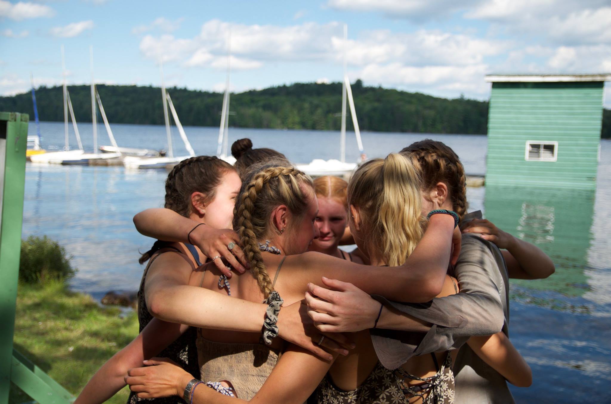 Campers enjoying outdoor activities at a summer camp