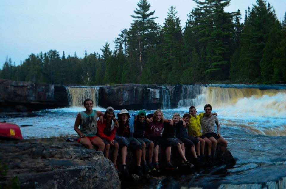 A waterfall in the Canadian wilderness